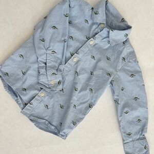 Carter's Light Blue Dinosaur Button Down Shirt
